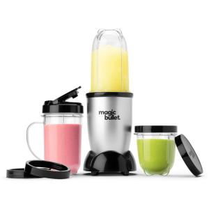 Liquidificador para Vitaminas 900 ml com 11 Acessórios, 110V 250W, Magic Bullet, Cinza