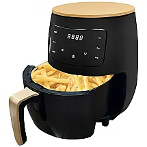 Fritadeira Elétrica MEMIMGKICEN 4.5L com Painel Digital e Cesto Antiaderente, 110v, MEMIMGKICHEN Air Fryer, Preto