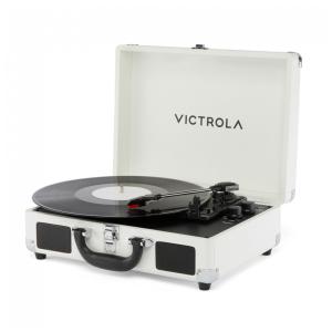 Victrola Journey II 2025 Model Bluetooth Suitcase Record Player com Alto-Falantes Estéreo Internos Aprimorados de Baixos, Toca-discos de 3