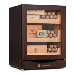 Umidor MET-1031 para 150 Charutos com Revestimento de Cedro Espanhol, Porta Magnética Vedada, 3+1 Gavetas de Grande Capacidade.