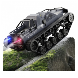 Bwin Tanque de Controle Remoto 360, Escala 112 para Adultos e Crianças com Bateria Recarregável, BWINE, Preto