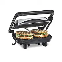 Sanduicheira Elétrica Antiaderente 2 Fatias, Aço Inox, 110v, HAMILTON BEACH 25460A, Prateado