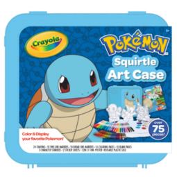 Estojo de Arte para Colorir Crayola Pokémon Squirtle com 75 Peças Multicoloridas