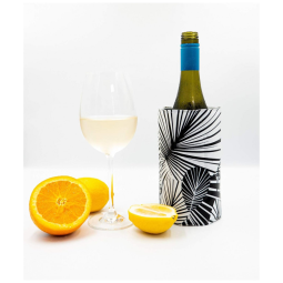 Porta Garrafa Térmico para Vinho com Tamanho Ajustável, THE HAPPY HUMAN CO, Branco