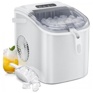 Máquina de Gelo até 11 kg em 24H Portátil, 110V, AGLUCKY R600a, Branca