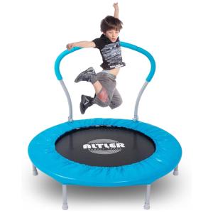 Cama Elástica Infantil com Alça, Capa Acolchoada e Suporta até 100 kg, ALTLER, Azul