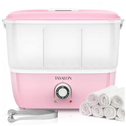 Aquecedor de Toalha Elétrico para Salão de Beleza até 8 Toalhas, 110V, TASALON, Branco e Rosa