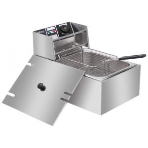 Fritadeira Elétrica Profissional 6 Litros de Capacidade, Aço Inoxidável, 110V 2500W, Winado