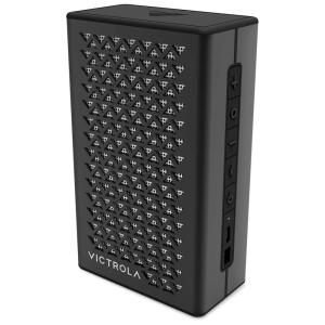 Caixa de Som Bluetooth Portátil IP67, Bateria de 12 Horas e Emparelhamento Fácil, Victrola, Preta