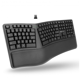 Teclado Ergonômico sem Fio com Bluetooth, Dividido e Descanso Para as Mãos, X9 PERFORMANCE X9RFERGOKEY, Preto