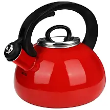Chaleira de Chá 2.3L com Apito, Aço Inoxidável, AIDEA Oman, Vermelho