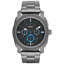Relógio Masculino Analógico de Quartzo de Aço Inoxidável, FOSSIL FS4931, Prateado