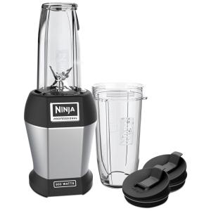 Liquidificador Pessoal Compacto com 2 Copos de Viagem, 110V 900W, NINJA BL456, Prateado