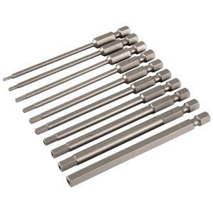 Ferramenta Automotiva Hexagonais 5, 64 a 1, 4 10 Peças Lâminas Acionamento Premium 9cm Haste, WIHA WIHAA 76096, Prateado