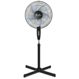 Ventilador de Coluna 3 Velocidades Ajustáveis, 110v, HEALSMART Oscillating 16 3 Adjustable Speed, Preto