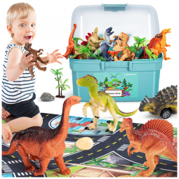 Brinquedos de Dinossauros Educativos com 20 Peças para Crianças Acima de 3 Anos, Kiddiworld