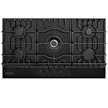 Cooktop a gás 91cm Empava vidro preto 5 queimadores SABAF selados 49000BTU dual fuel GN/GLP 110V
