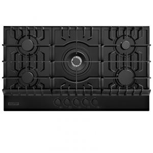 Cooktop a gás 91cm Empava vidro preto 5 queimadores SABAF selados 49000BTU dual fuel GN/GLP 110V