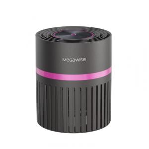 Purificador de Ar com Filtro HEPA H13 e Camada de Carvão Ativado, MEGAWISE, Cinza e Rosa