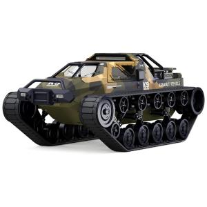 RC Carrinho de Controle Remoto Tanque de Guerra, Giratória 360, Recarregável, RUKO, Amarelo