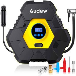 Audew Mini Compressor de Ar Elétrico Automotivo Portátil 12V 150 PSI c/ Desligamento Automático.