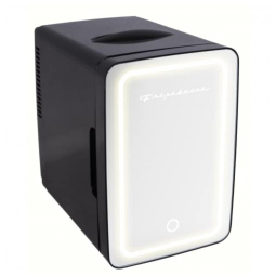 Mini Geladeira para Skincare 6,5 Litros com LED, 12V, 110V, FRIGIDAIRE EFMIS170 BLACK, Preto