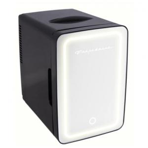 Mini Geladeira para Skincare 6,5 Litros com LED, 12V, 110V, FRIGIDAIRE EFMIS170 BLACK, Preto