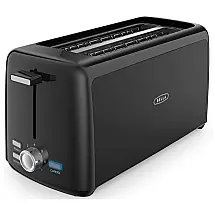 Torradeira Elétrica 4 Fatias com 7 Níveis de Tostagem, 110V 1400W, BELLA, Preta