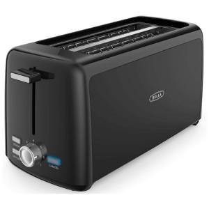 Torradeira Elétrica 4 Fatias com 7 Níveis de Tostagem, 110V 1400W, BELLA, Preta