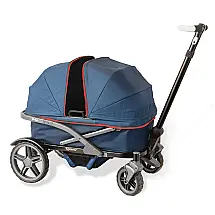 Carrinho de Passeio Vagão Duplo para Todos os Terrenos com Alça Ajustável, Gladly Family, Azul