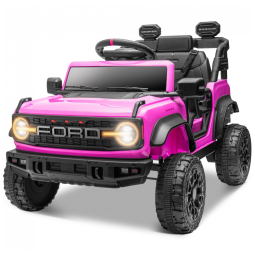 Carro Elétrico Infantil 12V Ford Bronco Raptor com Controle Remoto para Pais, Suspensão nas 4 Rodas, Música via Bluetooth e Luzes LED