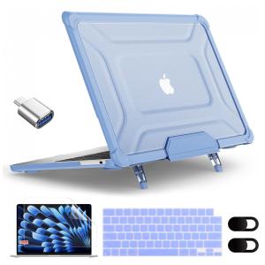 Capa Rígida Antichoque Sky Blue XK para MacBook Air 15″ (2023–2025, Modelos A3241/A3114/A2941, M2/M3/M4) – MEEgoodo