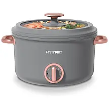 Panela Elétrica Multifuncional 2,5 Litros com Controle de Potência Dupla, 110V 700W, Hytric, Cinza