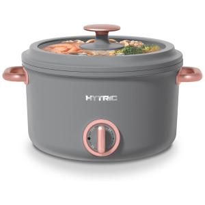 Panela Elétrica Multifuncional 2,5 Litros com Controle de Potência Dupla, 110V 700W, Hytric, Cinza