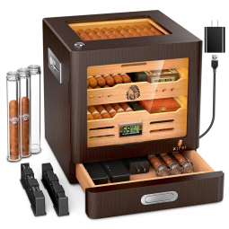 Armário Umidor Charutos XIFEI Gavetas Cedro LED 80-100 Charutos