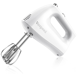 Batedeira de Mão com 5 Velocidades e Acessórios de Aço Inox, 400W, 110v, VOSPEED 3001, Branco