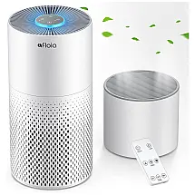 Afloia Purificador de Ar, c, Filtro H13 HEPA, Luz Ajustavél e Controle de Toque Noturno, Branco
