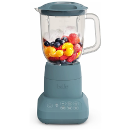 Liquidificador de Bancada e Espremedor com 10 Velocidades, Capacidade de 1,4L e Lâmina de Aço Inoxidável, 110V 450W, BELLA, Azul