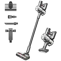 Aspirador de Pó Multifuncional sem Fio com Acessórios e Sucção Potente, 11OV, Dreametech, Cinza