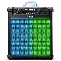 Caixa de Som Portátil com Bluetooth Karaokê e Bateria Recarregável Luz de Festa, ION Party Rocker Plus, Preto