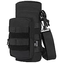 Bolsa Térmica para Garrafa 1L com Alça para Transporte e Bolsos, Garrafa não incluída, ONETIGRIS, Preto