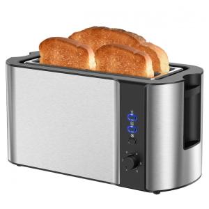 Torradeira Elétrica 4 Fatias com 6 Níveis de Tostagem e Função Descongelar, 110v, ULTICORE, Prateado