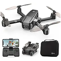 HS440 Drone Drobrável com Câmera HD WiFi Controle de Voz e Sensor de Gravidade, HOLY STONE, Preto
