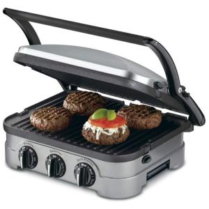 Churrasqueira, Grill GR 4N, 110v, CUISINART, Prateado