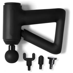 Massageador Pistola Elétrico Profissional Sem Fio 5 Acessórios, BODYPULSE, Preto