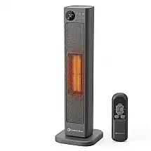 Aquecedor de Torre Comfort Zone 81 cm Oscilante 1500W ECO Timer 12h Termostato LCD Digital Controle Remoto 120V