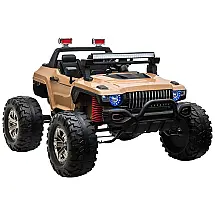 Carro, Carrinho Elétrico 1 Assento 12V, com Luzes de LED e Controle Remoto, AOSOM, Amarelo