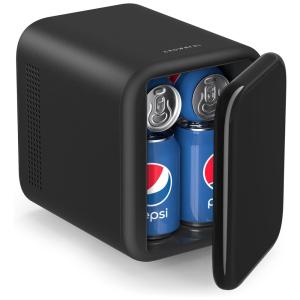 Mini Geladeira para Skincare 4 Litros Portátil, 12V, 110v, CROWNFUL CF PC4LBLK, Vermelho