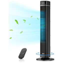 Ventilador de torre VCK para quarto, ventilador oscilante de 90 com velocidade de 26 pés, ventilador de piso de resfriamento de 40