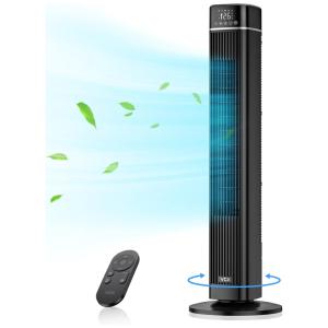 Ventilador de torre VCK para quarto, ventilador oscilante de 90 com velocidade de 26 pés, ventilador de piso de resfriamento de 40